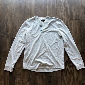 Banana Republic Light Blue Long Sleeve Henley Core Temp L Large